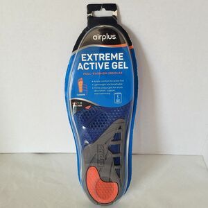 Airplus Gel Insoles Men Size 7-13 Blue Full Cushion Comfort Support